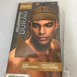 3 Pk Annie International Holographic Durag - Gold